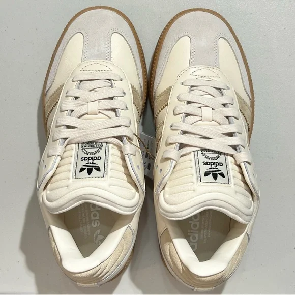 Adidas (Unisex) Samba Shoes in Cream and Brown - Picture 3 of 8